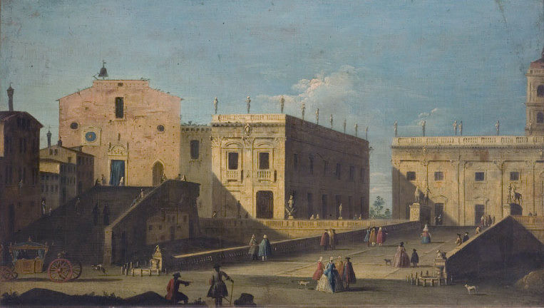 Canaletto,Le Capitole et Santa-Maria in Aracoeli (1730-1768, date indéterminée)